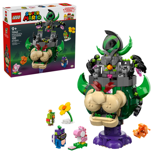 LEGO 72042 Super Mario caja del set Príncipe Florian y Bowser Castillo con 1251 piezas

