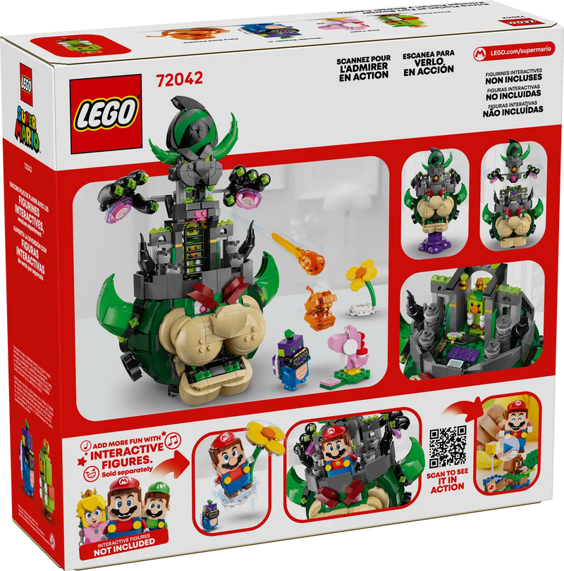 LEGO 72042 caja trasera con detalles del set, funciones interactivas y figuras incluidas
