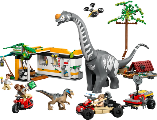 LEGO 76973 Raptor y Titanosaurus - Caja trasera con detalles del set Jurassic World
