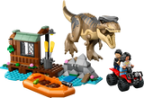 LEGO 76975 T. rex articulado - Dinosaurio construible con cobertizo y bote de escape
