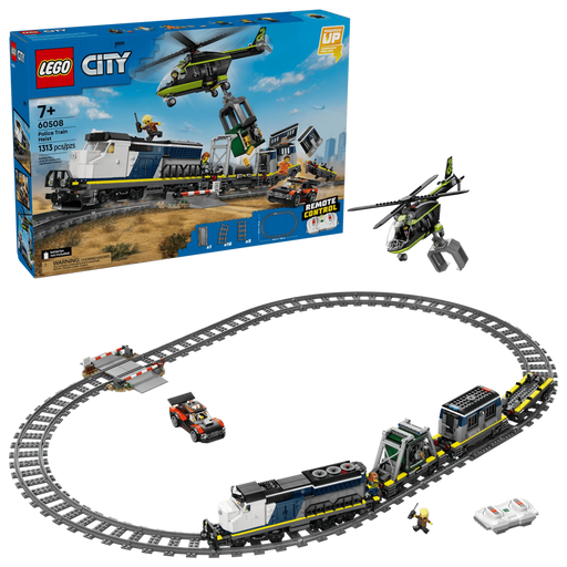 LEGO City 60508 caja producto tren 80cm helicóptero vías ovaladas control remoto
