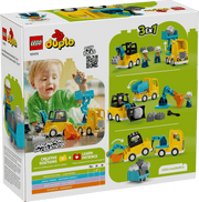 LEGO DUPLO Vehículos de Construcción 3 en 1, 10475, 22 piezas, edad 2+, juego creativo
