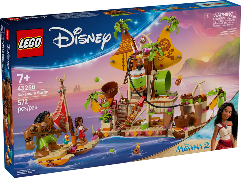 LEGO Disney 43258: Barcaza de los Kakamora con figuras de Vaiana y Maui