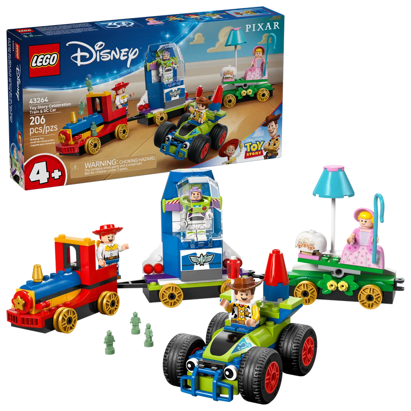LEGO Disney 43264: Tren de Toy Story con minifiguras de Woody y Buzz