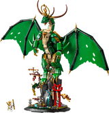 LEGO Dragón Guardián NINJAGO 71847 construido - Modelo terminado del dragón dorado con alas extendidas y minifiguras ninja