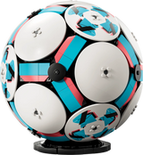 LEGO Editions 43019 balón fútbol turquesa rosa base negra
