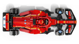 LEGO Ferrari SF-24 77242 vista cenital mostrando alerón, cockpit, alerones y decoración Scuderia Ferrari
