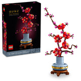 LEGO Flor de Ciruelo montada en jarrón decorativo

