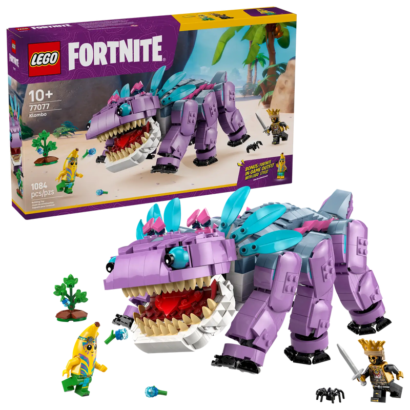 LEGO Fortnite 77077 Klombo completo con Peely y Oro
