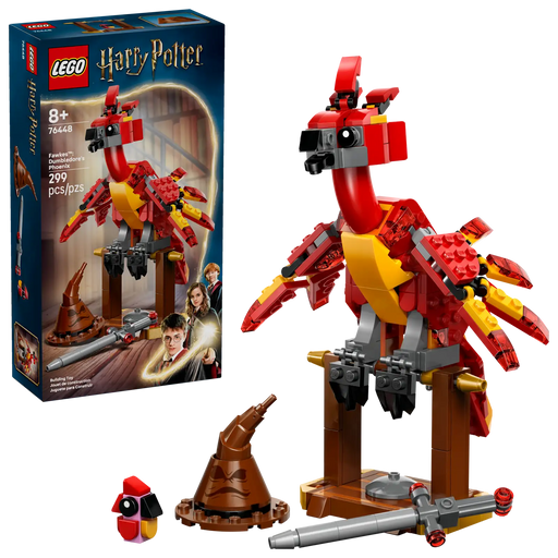 LEGO Harry Potter 76448: Figura articulada de Fawkes con base y accesorios