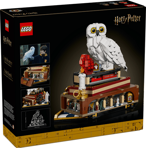 LEGO Harry Potter Piedra Filosofal 76466 caja 18+ años con Hedwig blanca, baúl, libros y 25 aniversario
