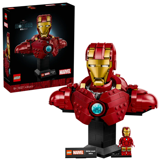 LEGO Marvel 76327: Busto de Iron Man MK4 sobre base de exposición