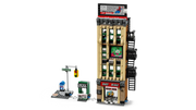 LEGO Marvel 76342 edificio Daily Bugle beige 33cm alto con escalera incendios, valla publicitaria
