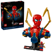 LEGO Marvel Busto de Iron Spider-Man 76326 - Maqueta coleccionable de 379 piezas con brazos mecánicos móviles y cabeza giratoria para adultos
