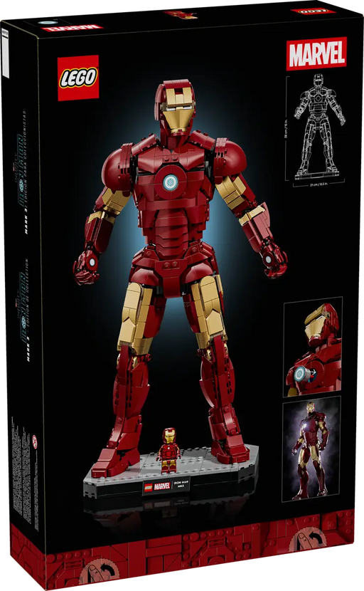 LEGO Marvel Iron Man Mark 3 76344 caja 18+ años figura 38cm roja dorada lacada con minifigura

