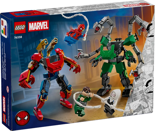 LEGO Marvel Spider-Man vs Doc Ock 76338 caja 6+ años con dos armaduras robóticas y tres minifiguras batalla
