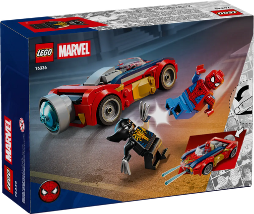LEGO Marvel Spider-Man vs Lobezno Venomizado 76336 caja 7+ años con coche rojo y dos minifiguras

