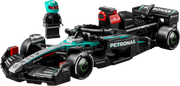 LEGO Mercedes W15 con piloto PETRONAS y cockpit abierto
