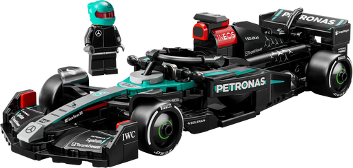 LEGO Mercedes W15 con piloto PETRONAS y cockpit abierto