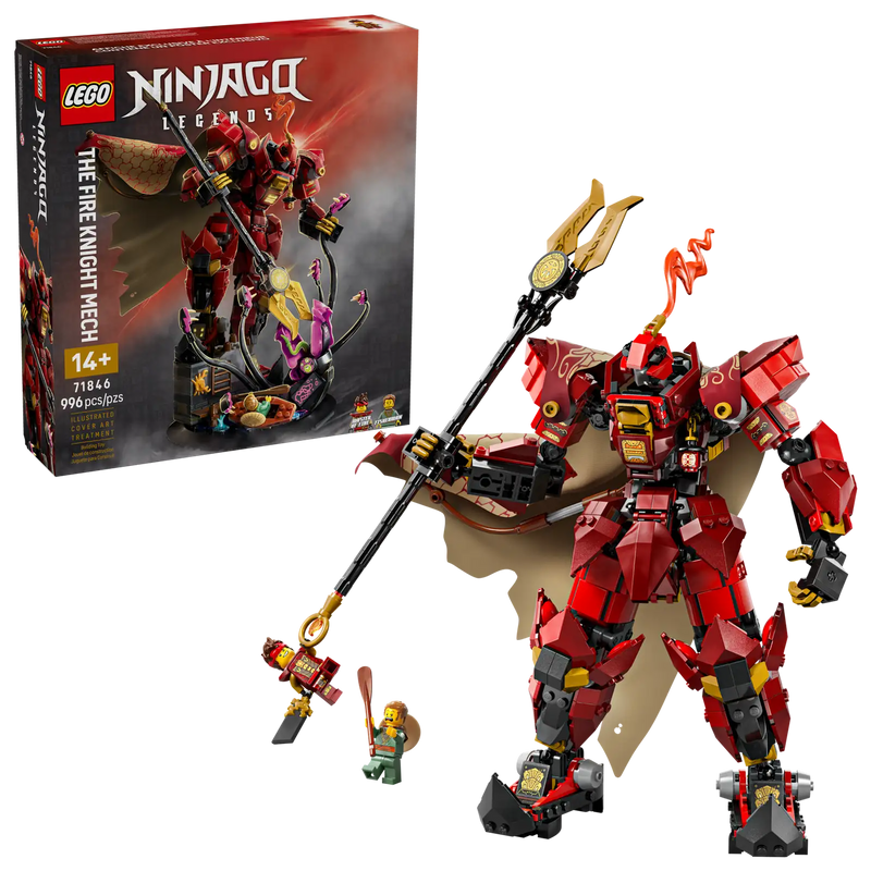 LEGO NINJAGO 71846: Meca Caballero del Fuego en batalla con monstruo marino