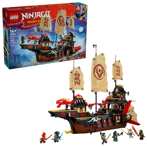 LEGO NINJAGO 71848: Bounty del Templo con minifiguras y detalles interiores