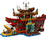 LEGO ONE PIECE Baratie 75640 construido mostrando restaurante flotante de 54cm con cocina, comedor, camarote de Zeff, sala del tesoro y detalles gastronómicos auténticos

