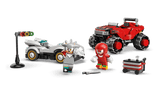 LEGO Sonic 77118 batalla completa Silver coche blanco vs Knuckles truck rojo con semáforo y herramientas
