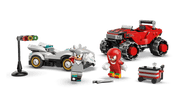 LEGO Sonic 77118 batalla completa Silver coche blanco vs Knuckles truck rojo con semáforo y herramientas
