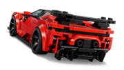 LEGO Speed Champions 77254 Ferrari SF90 XX Stradale vista trasera alerón detallado
