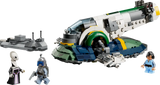 LEGO Star Wars 75433 Nave Estelar de Jango Fett construida - Modelo terminado con detalles de la nave espacial y minifiguras
