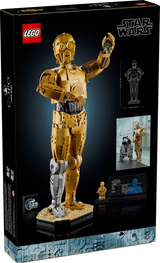 LEGO Star Wars C-3PO 75398 figura dorada de 38cm con 1138 piezas, brazos móviles y cabeza giratoria
