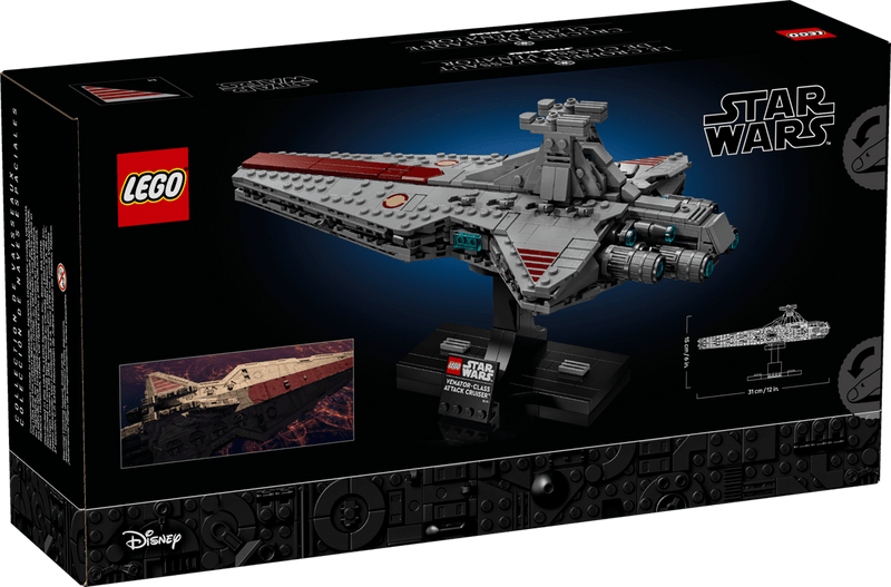 LEGO Star Wars Crucero Venator 75441 caja colección adultos con destructor República y base exposición
