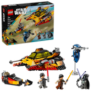 LEGO Star Wars Speeder de Nieve Force Burner 75414 - Set de 349 piezas con pegatinas de llamas, doble cabina y moto speeder oculta
