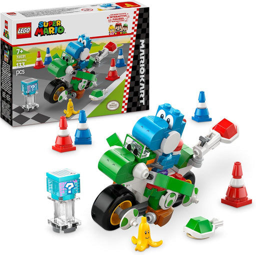 LEGO Super Mario Moto Yoshi 72031 con figura de Yoshi Azul Claro, set de 133 piezas Mario Kart para niños de 7 años en adelante
