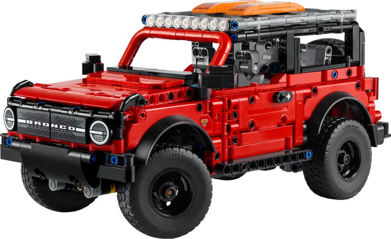 LEGO Technic 42213 Ford Bronco montado - Furgoneta todoterreno roja con portaequipajes y rueda de repuesto
