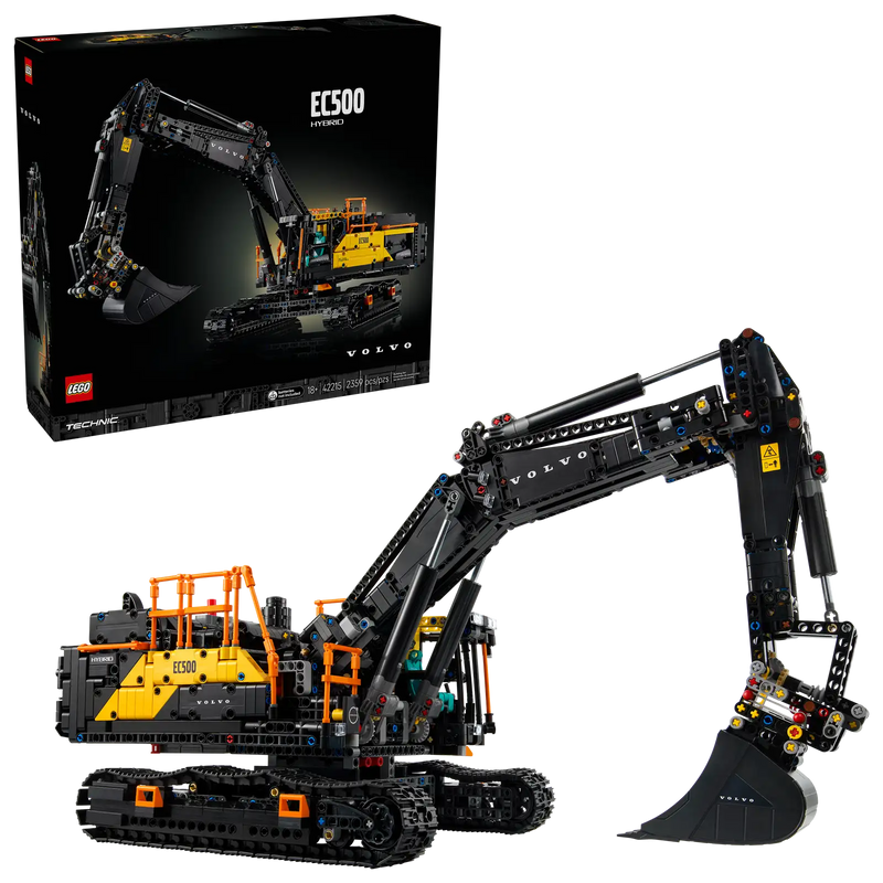 LEGO Technic 42215 Volvo EC500 Hybrid excavadora motorizada con tecnología avanzada, set premium de construcción técnica para adultos con funciones realistas de excavación
