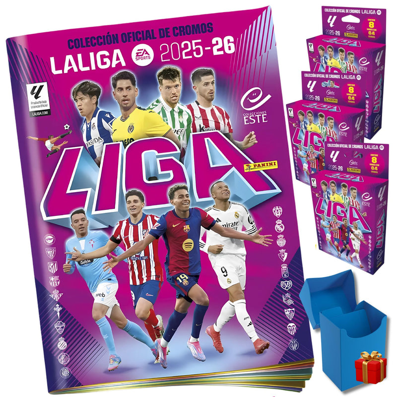 Pack Álbum + 24 Sobres + Deckbox Panini Liga Este 2025/26