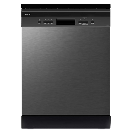 Lavavajillas Infiniton DIW-6218DD3 de 60cm con acabado Dark Inox elegante, capacidad para 14 servicios, panel de control LED y puerta de acero inoxidable oscuro
