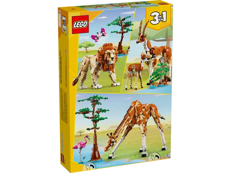 Lego 3 en 1 Safari de Animales Salvajes (31150)