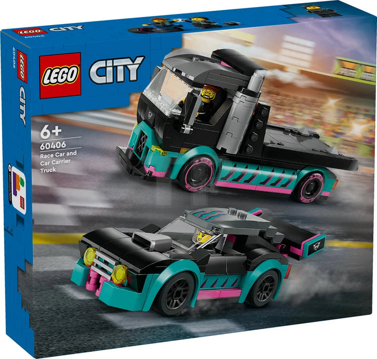 Lego City Coche de Carreras y Camión de Transporte (60406)