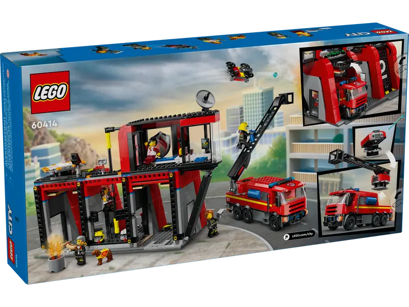Lego City Fire Parque De Bomberos Con Camión De Bomberos (60414)