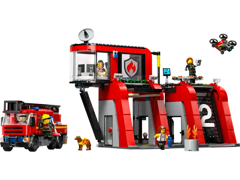 Lego City Fire Parque De Bomberos Con Camión De Bomberos (60414)