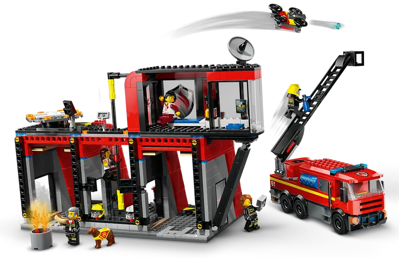 Lego City Fire Parque De Bomberos Con Camión De Bomberos (60414)