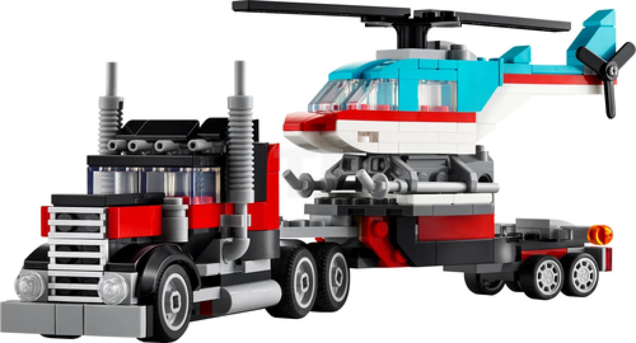 Lego Creator Camión Plataforma con Helicóptero (31146)