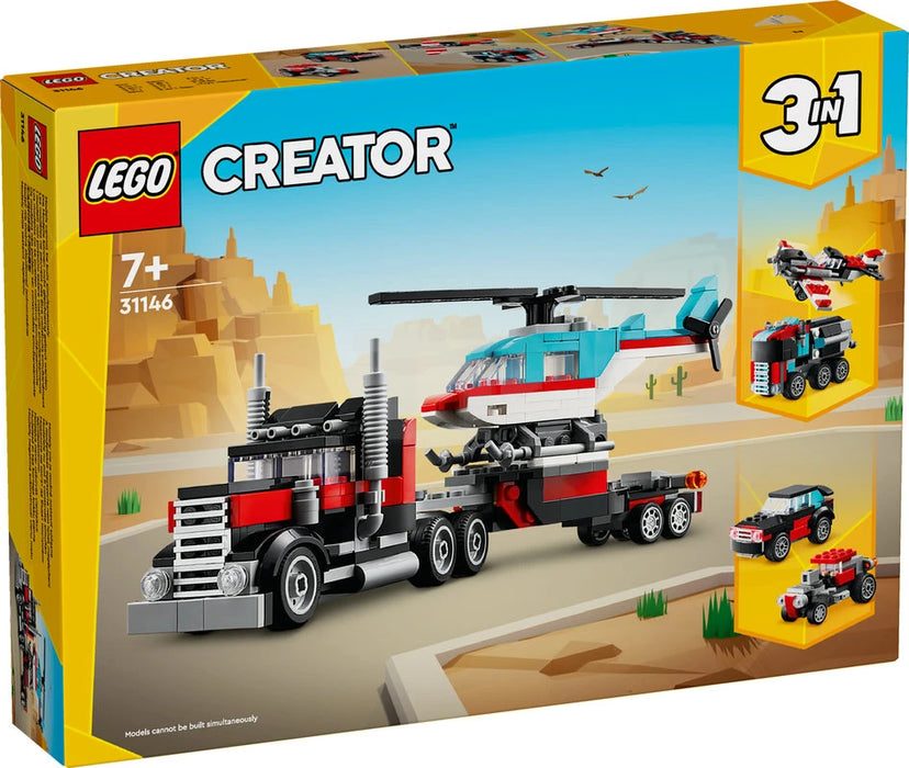 Lego Creator Camión Plataforma con Helicóptero (31146)