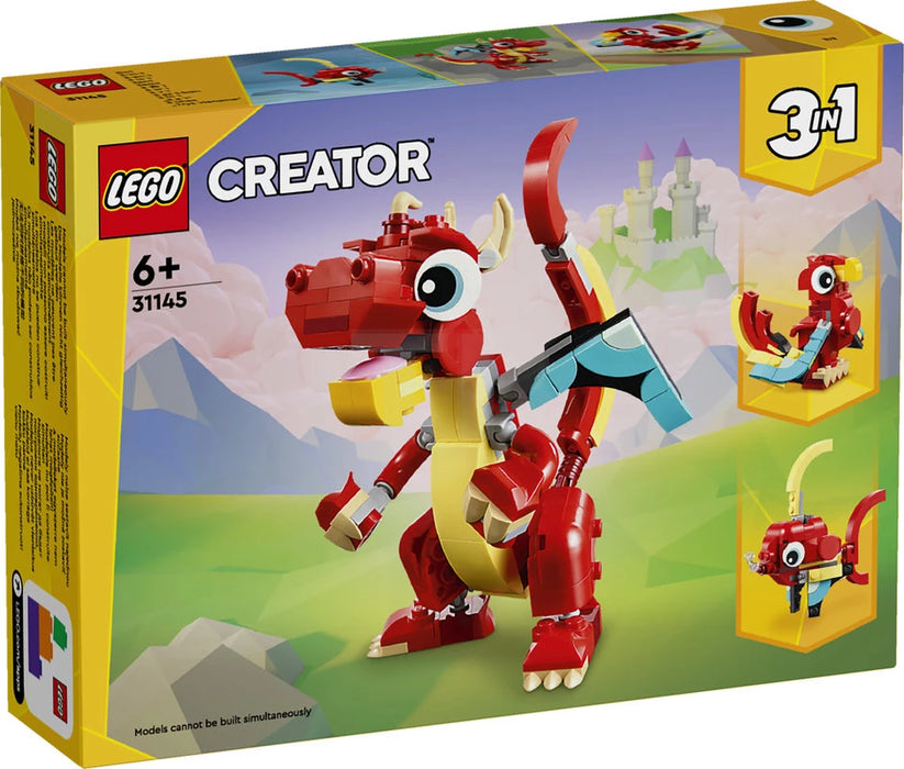Lego Creator Dragón Rojo, Pez y Ave Fenix (31145)
