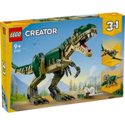 LEGO Creator T-Rex, con 626 piezas y 3 modelos en 1: T. rex, Triceratops y Pterodáctilo. Ideal para niños a partir de 9 años.