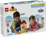LEGO DUPLO Casa de Cumpleaños de Peppa Pig, con figuras de Peppa, Pedro Pony y Suzy Sheep, y accesorios para una celebración divertida.