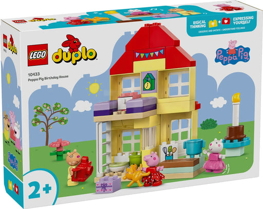 LEGO DUPLO Casa de Cumpleaños de Peppa Pig, con figuras de Peppa, Pedro Pony y Suzy Sheep, y accesorios para una celebración divertida.