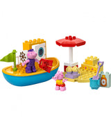 Set LEGO DUPLO Excursión en Barco de Peppa Pig, con figuras de Abuelo Pig y Peppa Pig, barco flotante, accesorios de playa y más.